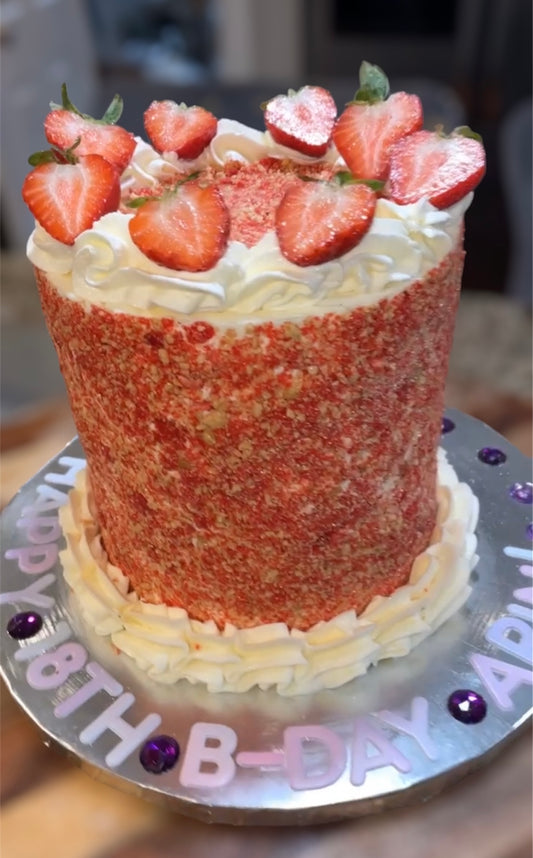 Strawberry Crunch Cake